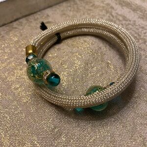 Murano bead wrap bracelet